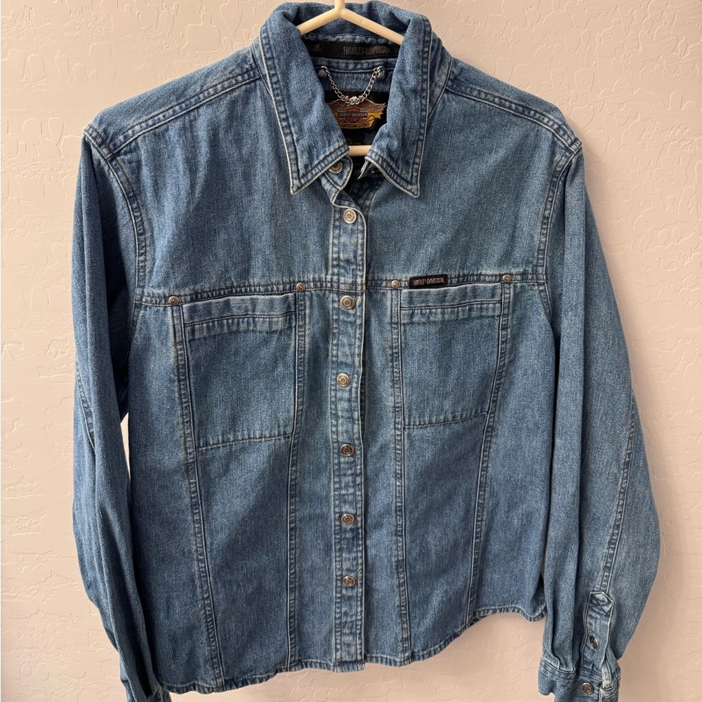 Harley Davidson Denim Button Up